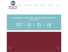 Tablet Screenshot of d50toastmasters.org